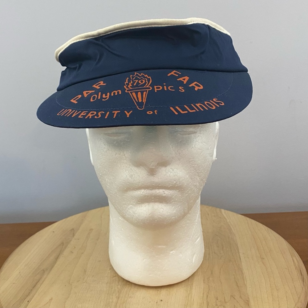 University of‎ Illinois VTG Par Far Dorms Olympics 1979 70s Visor Hat NCAA RARE*